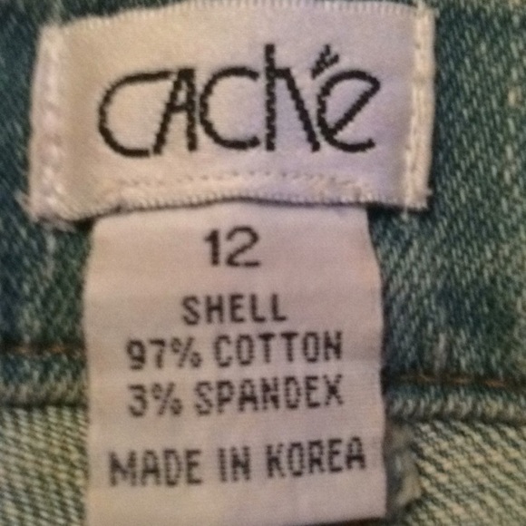 Cache Jeans Stretch Gold chain link Jeans size 12 - Picture 7 of 8